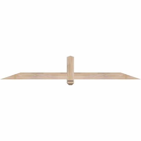 Ekena Millwork Eugene Smooth Timber Gable Bracket, Douglas Fir, 72"W x 12"H x 3 1/2"D x 3 1/2"F, 4/12 Pitch GBW072X12X0404EUG00SDF